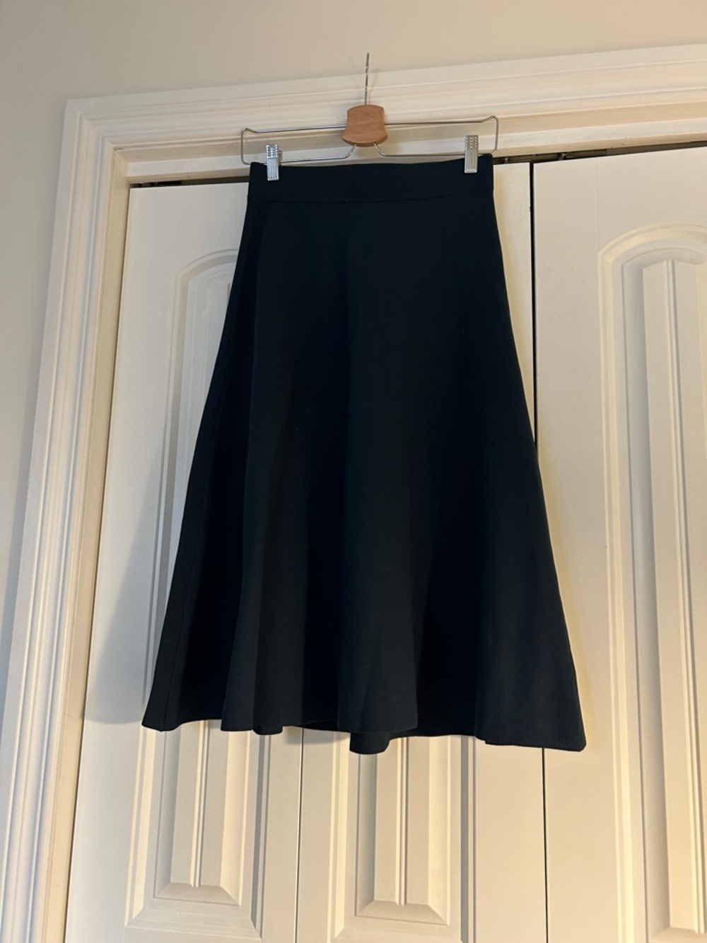 H&M dark teal green  A-Line Midi Skirt